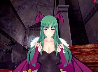 Morrigan hates at first but then fuck me full in this halloween special on sheer fantasyking3!