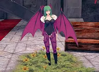 Morrigan hates at first but then fuck me full in this halloween special on sheer fantasyking3!