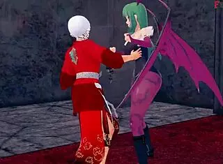 Morrigan hates at first but then fuck me full in this halloween special on sheer fantasyking3!