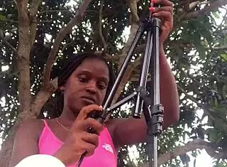 crazybitch unboxes package before strangers