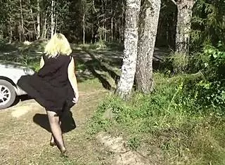 I am the business woman revealing my big tits and ass under the dress