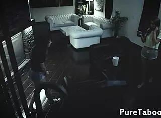 Young stepdaughter gets bent over and drilled doggystyle, her petite body shaking as he spoons her trimmed pussy