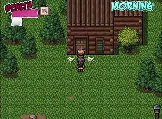 watching a hentai game with a busty character in zombies retreat part five