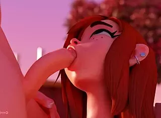 Wendy Takes Big Cock Dipper by Pool with Blenderknight and Lewdheart