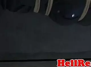 Restrained Cocksucker Squirts While Toyed