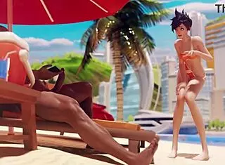 Intense Bbc Addiction For Tracer In 3D Hentai Anime With Interracial Monster Cock Scenes