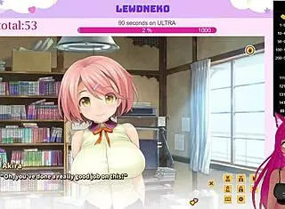 Vtuber Lewdneko Plays Love Cubed Part 1 With Moaning And Big Tits Teasing!