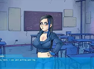 night lessons part 1 with redhead anime girl in arcade nudity