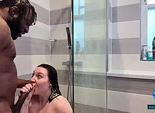 Pawg harmony reigns creampied in the shower by bbc