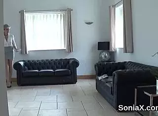 Adulterous British mature lady Sonia feels huge emotions showcasing monster naturals