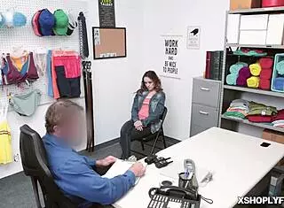 Shoplifter Lily Glee Gets Pussy Fucked Hard In Spreadeagle Position