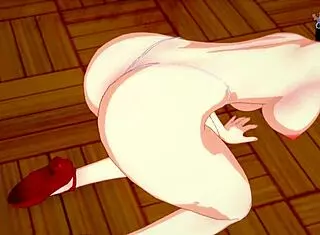 Chi-Chi rewards good student with milk.