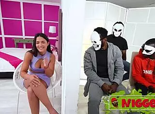 Nuria Millan says 'drill me again' in hardcore interracial gangbang, natural tits bouncing 😍