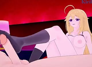 Nokotan and Koshitan feel intense emotions during creampie sex in hentai anime with big tits