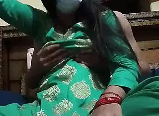 Indian Bhabhi's Big Boobs Pressed and Sucked by Devar 😍