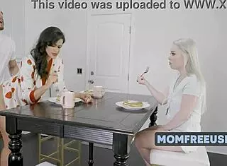 stepmom haley spades moans in threesome with mother in law