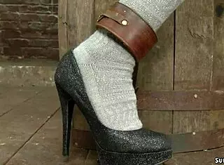 Stunning Lesbian Ass Whipped Hard in Hogtie Bondage