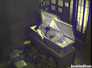 i spied on this couple fucking hardcore in the coffin