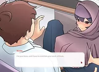 Chatting about the tsundere milf giving a titjob under the desk in episode 5.