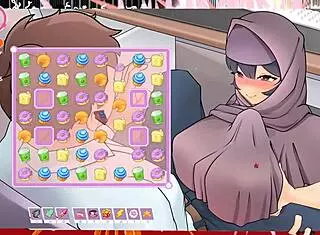 Chatting about the tsundere milf giving a titjob under the desk in episode 5.