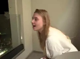 Delivery Man with Big Dick Hard Fucks Juicy Teen Porn Actress and Cums Inside Pussy