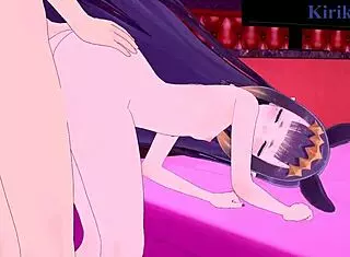 mori calliope and ninomae inanis in wild hentai creampie action