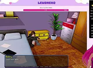 in harem hotel part 14, vtuber lewdneko as the cute bunny engages in femdom bdsm with creampie and anal assfucking