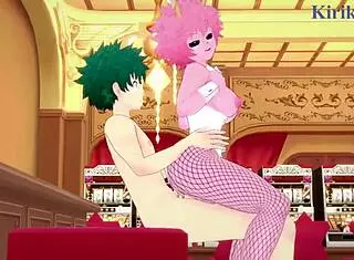 Mina And Momo In Bunny Outfits Fuck Izuku Intensely