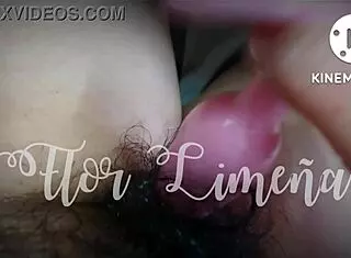 Peruvian girl playing alone at work with dildo and toys in ass.