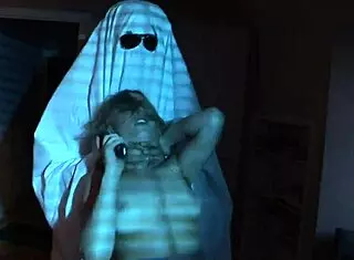 sexy nude girl on halloween bed