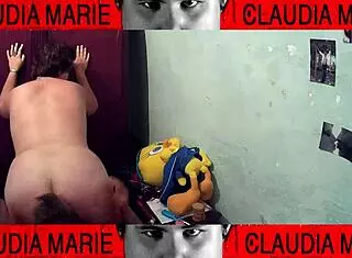 why lick her pussy and fuck the fat woman against the wardrobe?