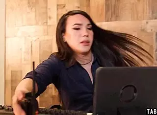 Redhead Babe Gets Fucked Hard In The Elevator By Trannies Izzy Wilde And Kasey Kei