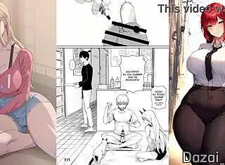 Makima and Denji in intense Chainsaw Man bondage action