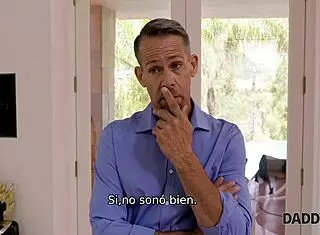 daddy4k handsome guy helps redhead teen get revenge on her son