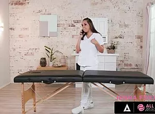 All Girl Massage! Sexy Ebony Babe Enjoys Wet Scissoring Like Never Before!