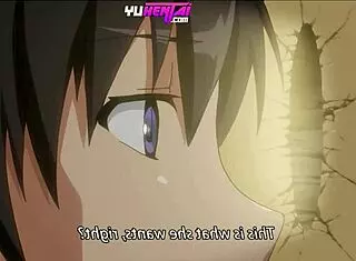 Glory hole through stepsister wall in hentai cartoon threesome compilation