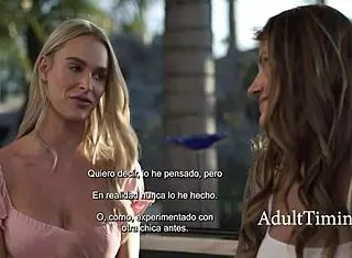 lesbian friend seduces straight pal into 15-minute spanish fling.