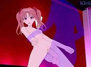 mikoto and kuroko in bunny outfits have intense threesome