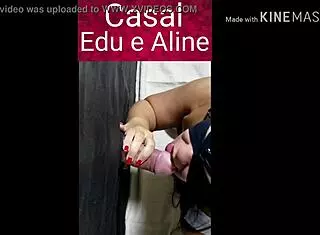 aline sucks at glory hole and takes cum in front of cuckold edu