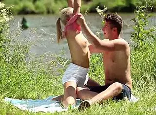 i love watchin cayla lions with her small tits gettin outdoor sex, bent over doggystyle with bubble butt