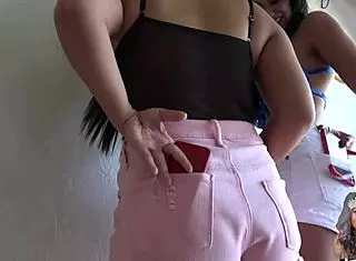 Size up our shorts and Filipina booty cheeks, wanna peek?