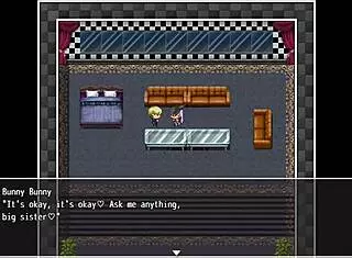 Exploring brothel with three prostitutes