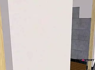 cute teen girl in nude shower in 3d cartoon hentai