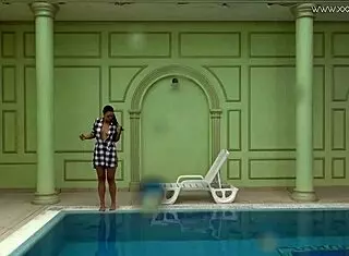 hot big ass euro milf sazan shows off underwater erotics at pool