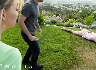 biphoria brings bisexual couple fantasy to life in backyard 😜