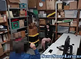 Real thief caught rubbing her pussy on camera