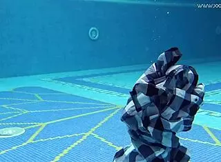 hot big ass euro milf sazan shows off underwater erotics at pool