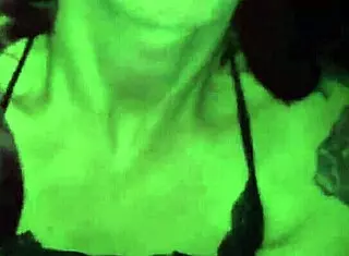 Tattoed goth chick casually sucks stranger's cock in video booth while cuckold watches