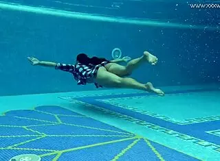 hot big ass euro milf sazan shows off underwater erotics at pool
