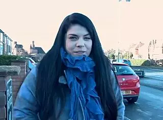 naughty horny babe strips and pisses on street! 😲